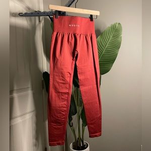 NVGTN seamless red leggings. Size: Medium.